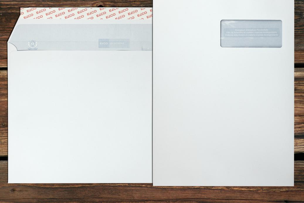 Briefhüllen mit Fenster C4 229x324 mm Haftklebend Recycling Weiß 120 g/qm